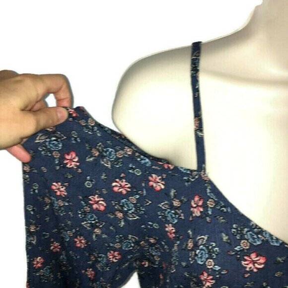 Lovesick Women's Size 00 Romper Open Shoulder Elastic Waist Festival Boho Floral - Picture 3 of 6